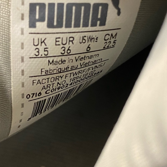 Puma Women Fierce Quilted cross trainer shoe.‎ Gray.  Size 6.  Rihanna inspired. - Picture 8 of 12